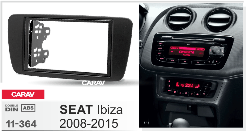 SEAT Ibiza 2008-2015  maki mudelikohane paigaldusraam  CARAV 11-364