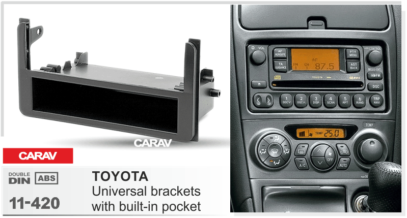 TOYOTA Universal  Car Stereo Facia Panel Fitting Surround  CARAV 11-420