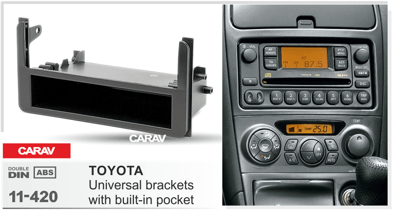 TOYOTA Universal  merkkikohtainen soitin asennuskehys  CARAV 11-420