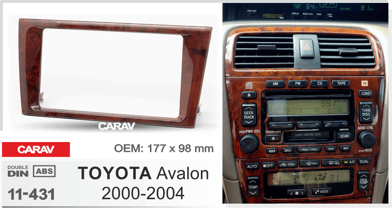 TOYOTA Avalon 2000-2004 Универсальная переходная рамка CARAV 11-431