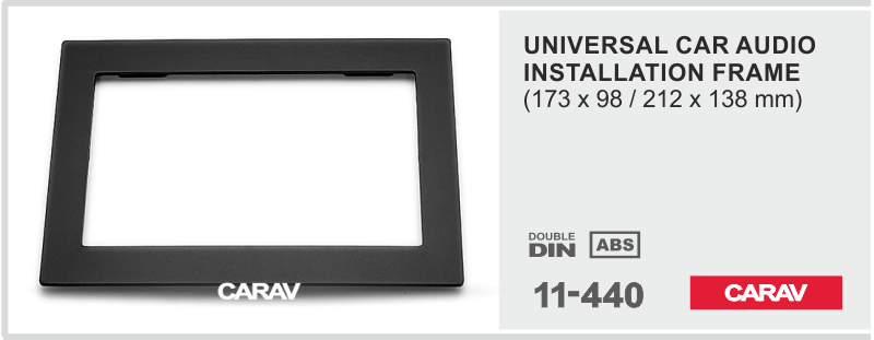 UNIVERSAL RESIZEABLE FRAME   maki mudelikohane paigaldusraam  CARAV 11-440