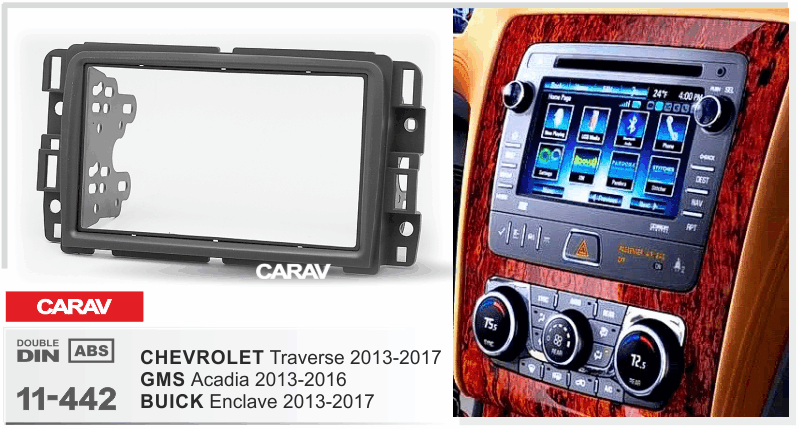 BUICK Enclave 2013-2017 / CHEVROLET Traverse 2013-2017 / GMS Acadia 2013-2016  Car Stereo Facia Panel Fitting Surround  CARAV 11-442