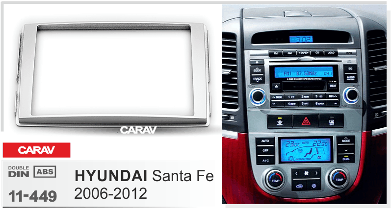 HYUNDAI Santa Fe 2006-2012  maki mudelikohane paigaldusraam  CARAV 11-449