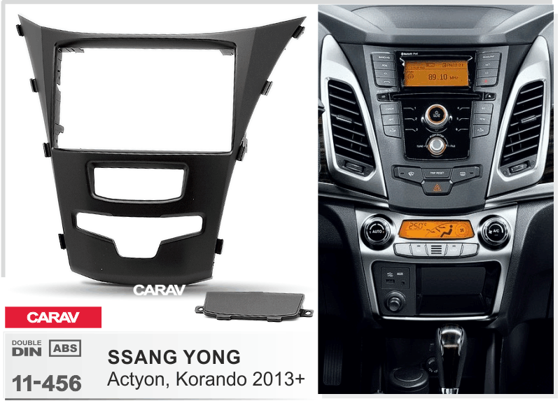 SSANG YONG Actyon, Korando 2013+  merkkikohtainen soitin asennuskehys  CARAV 11-456