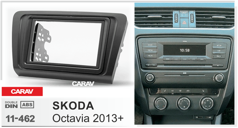 SKODA Octavia 2013+ Универсальная переходная рамка CARAV 11-462