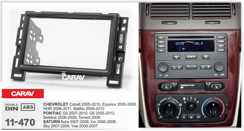 CHEVROLET Cobalt 2005-10  Car Stereo Facia Panel Fitting Surround  CARAV 11-470