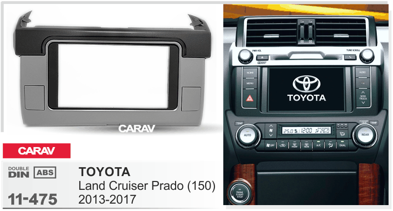 TOYOTA Land Cruiser Prado (150) 2013-2017  Car Stereo Facia Panel Fitting Surround  CARAV 11-475