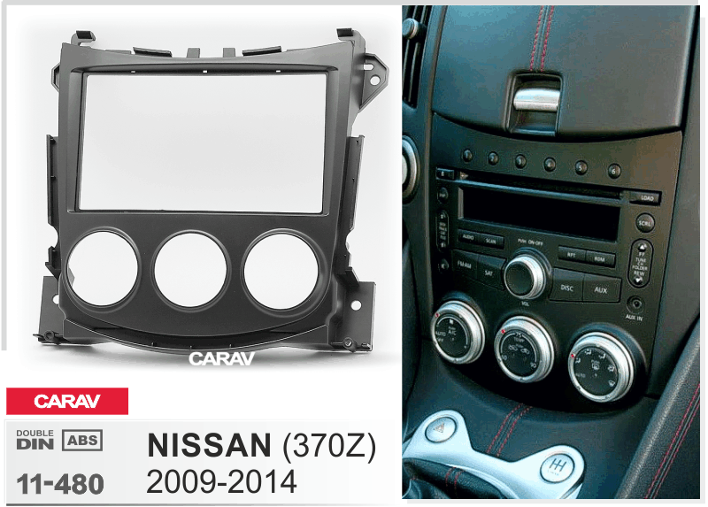 NISSAN 370Z 2009-2012  Car Stereo Facia Panel Fitting Surround  CARAV 11-480