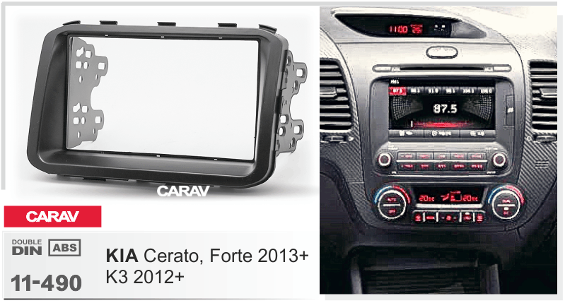 KIA Cerato | Forte 2013-2017 | K3 2012-2017  Car Stereo Facia Panel Fitting Surround  CARAV 11-490