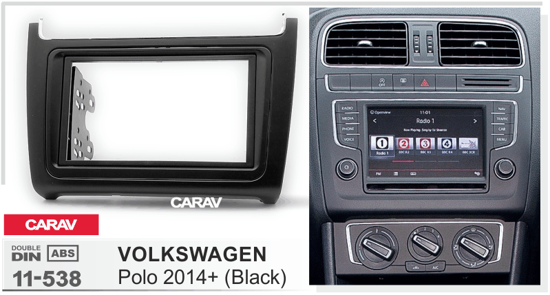VOLKSWAGEN Polo 2014+ Универсальная переходная рамка CARAV 11-538