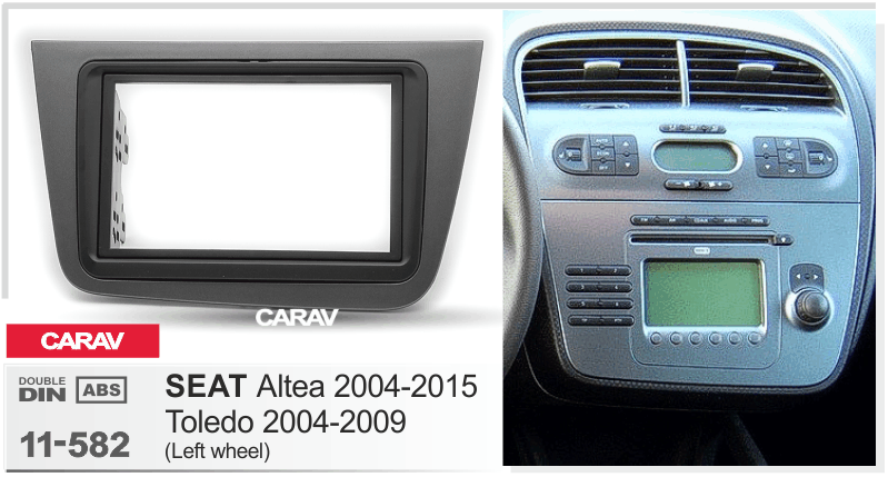 SEAT Altea 2004-2015, Toledo 2004-2009  merkkikohtainen soitin asennuskehys  CARAV 11-582