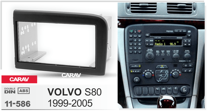 VOLVO S80 1999-2005  maki mudelikohane paigaldusraam  CARAV 11-436
