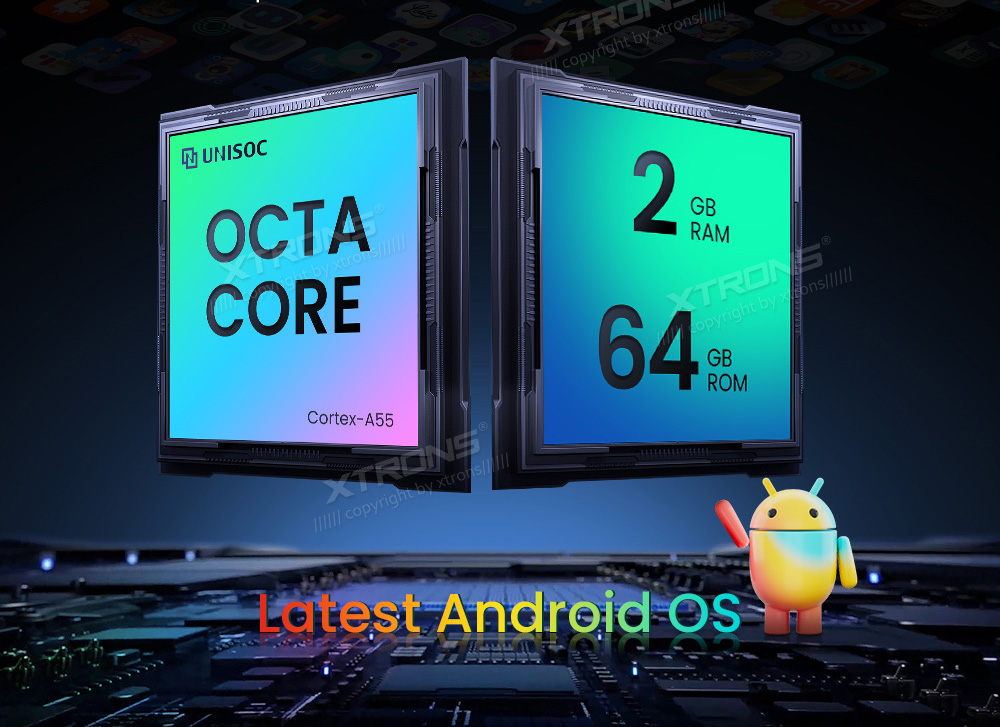 XTRONS IDS90MTVL XTRONS IDS90MTVL riistvara protsessor ja RAM ROM mälud.
