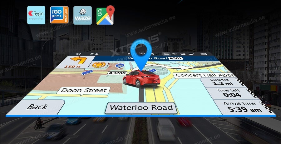 Fiat Punto (2012-2016) XTRONS IN60GPFL XTRONS IN60GPFL GPS navigointi maps waze ym
