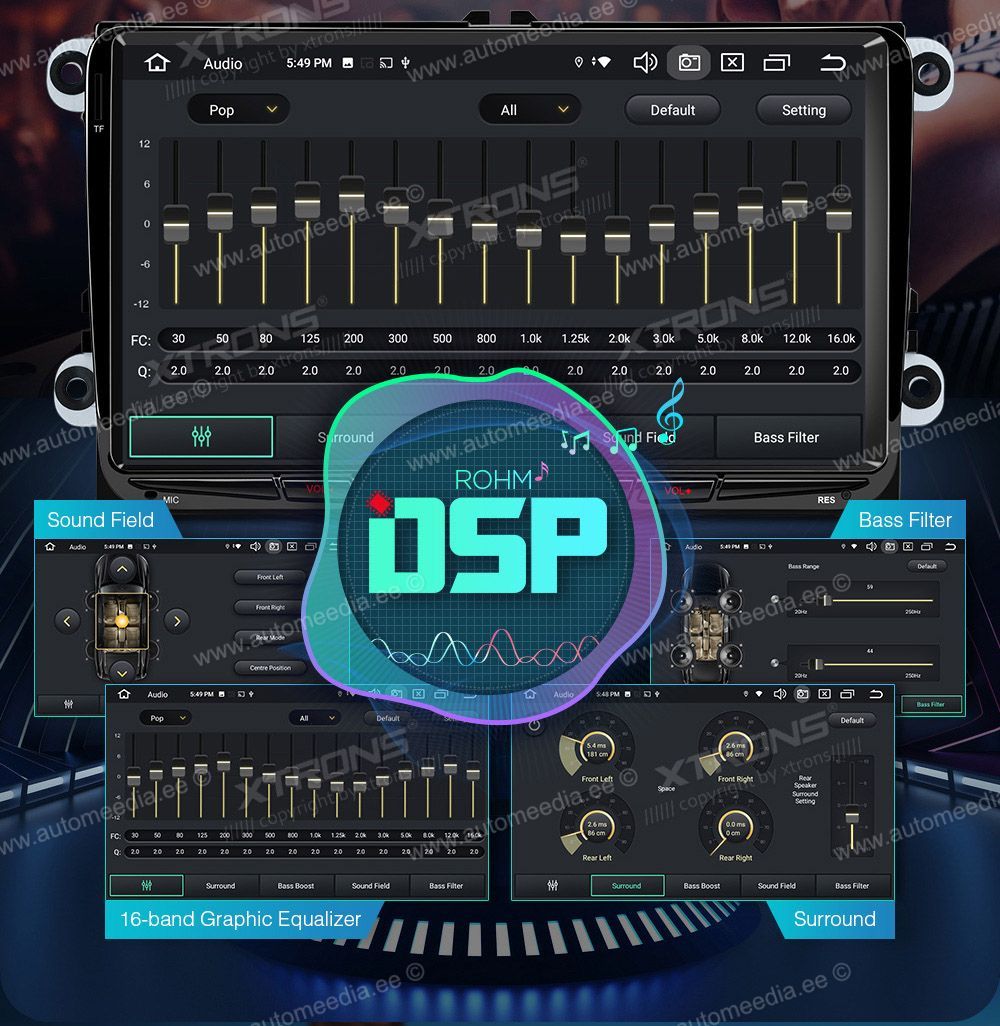 VW Passat B6 | B7 | Multivan | Transporter T5 | T6 | Amarok | Tiguan | Touran | Sharan  XTRONS IX92MTVL XTRONS IX92MTVL DSP digital sound processing system enjoy the ultimete audio experience