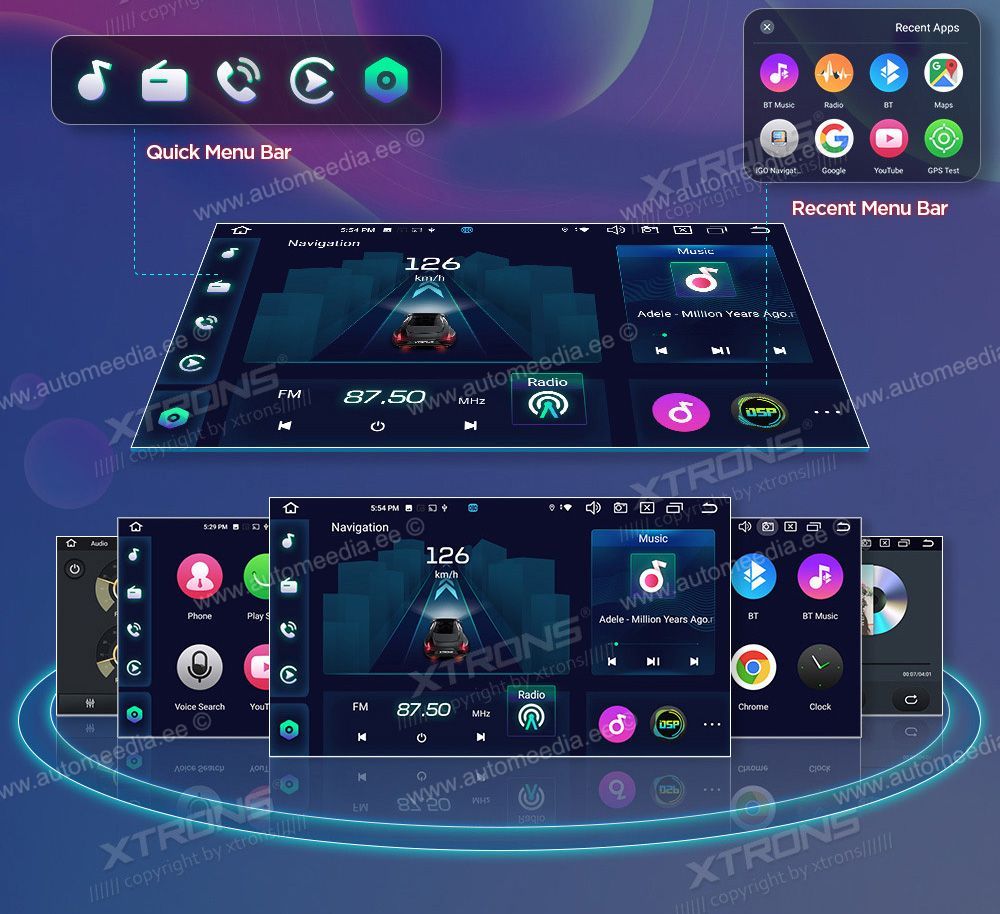 VW Passat B6 | B7 | Multivan | Transporter T5 | T6 | Amarok | Tiguan | Touran | Sharan  XTRONS IX92MTVL XTRONS IX92MTVL UI design of user interface