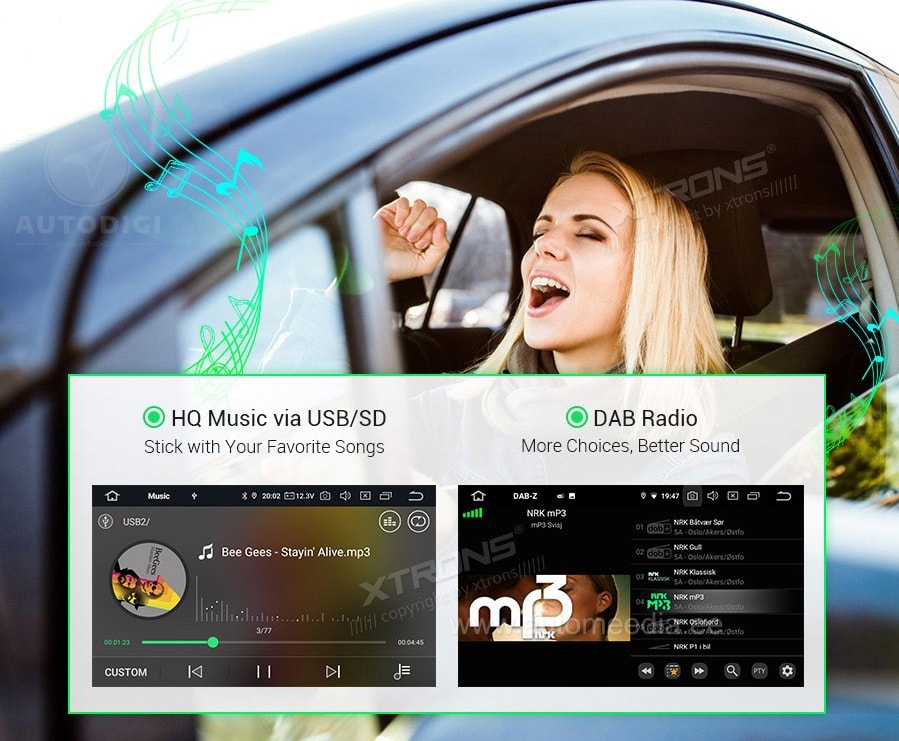 2 DIN audio stream muusika striimimine XTRONS pbx seeria multimeedia keskus android autonavi dvd gps soitin naviradio