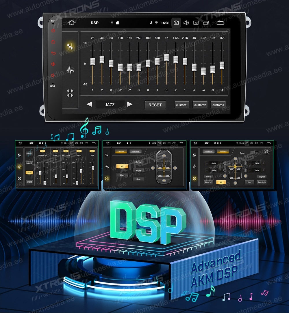 Porsche 911 | Cayman | Boxter (2005-2012) XTRONS PQS80CMPL XTRONS PQS80CMPL DSP digital sound processing system enjoy the ultimete audio experience