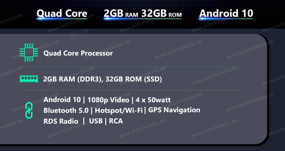 Mazda 3 (2010-2013) XTRONS PSP90M3NM XTRONS PSP90M3NM CPU and RAM ROM memory.