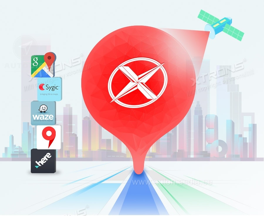 Automedia ES8529D Automedia ES8529D GPS navigācija ar tiešsaistes kartēm