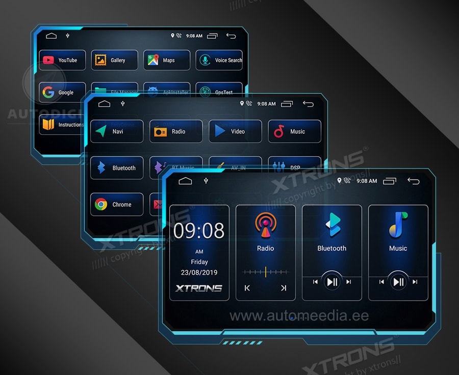 2 DIN  XTRONS TSN700L XTRONS TSN700L UI design of user interface