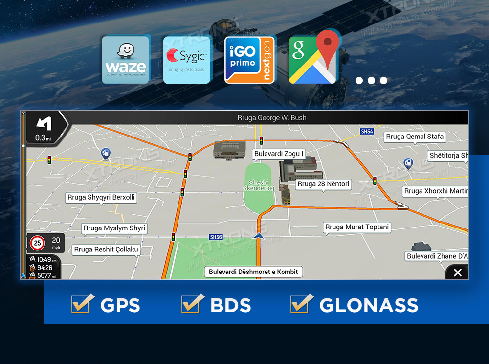 XTRONS QAB12CIB12X5L XTRONS QAB12CIB12X5L GPS offline ja online navigaator