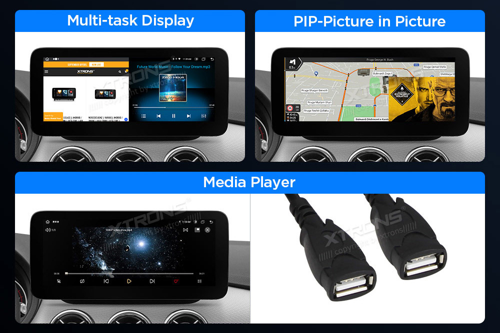 Mercedes-Benz E-Class Coupe (2010-2013) | C207 | NTG4.0  XTRONS QAM1240M12ECL XTRONS QAM1240M12ECL Picture in picture (PIP) video