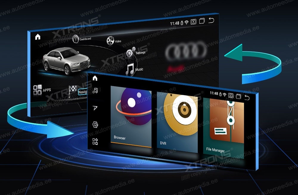 Audi A4 (2009 - 2016) | A5 (2008-2015) | Audi concert | Audi symphony  XTRONS QA10A4C_LS XTRONS QA10A4C_LS UI design of user interface