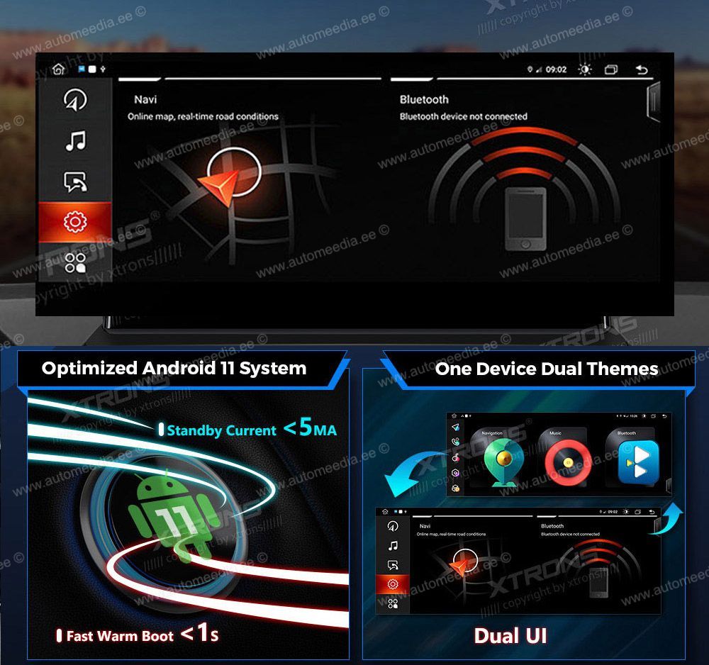 BMW X1 E84 (2009-2015) w/o orig. screen  XTRONS QEB10X1UN XTRONS QEB10X1UN UI design of user interface