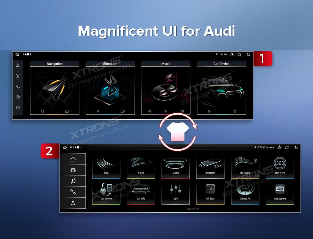 Audi Q5 | SQ5 (2017-2020) MIB2 System  XTRONS QLA42Q5NL XTRONS QLA42Q5NL UI design of user interface