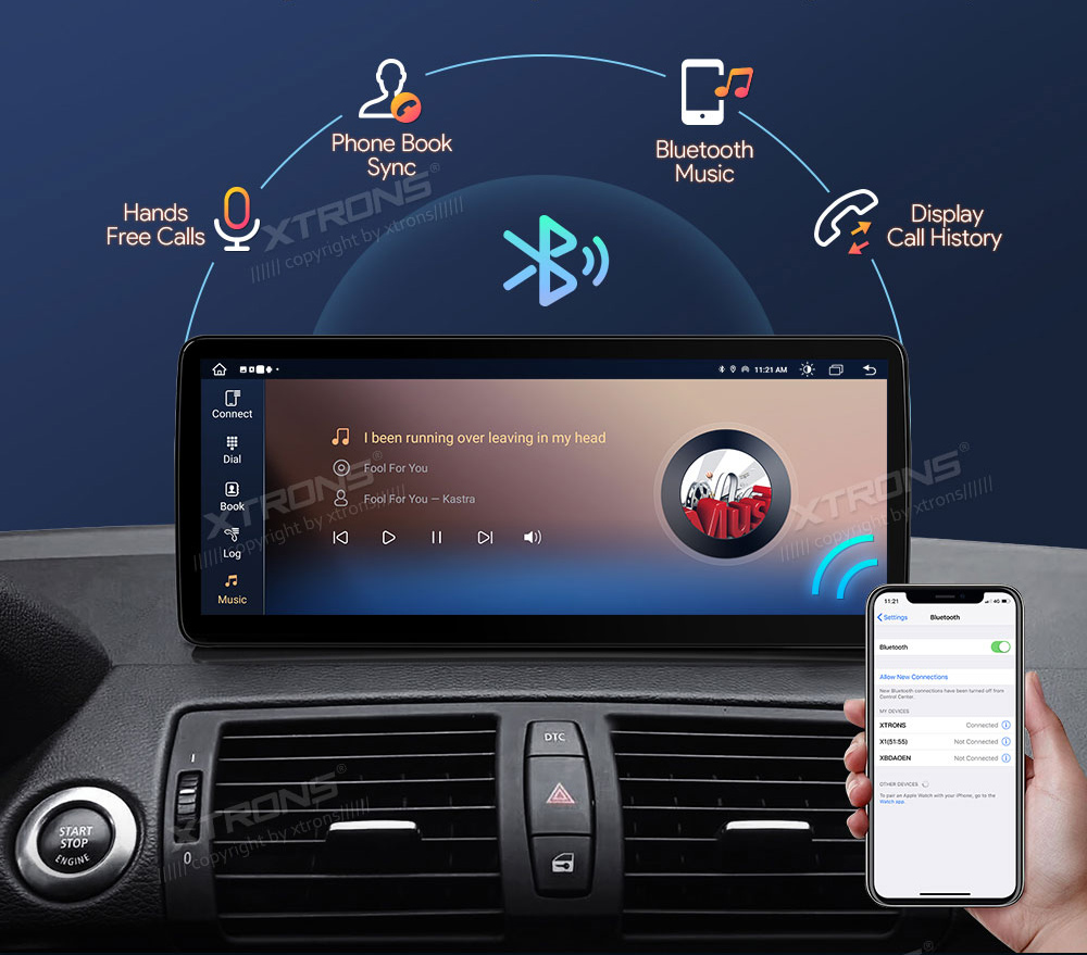 BMW X5 | X6 | E70 | 71 iDrive CCC (2007-2010)  XTRONS QLB22CCB12X5L XTRONS QLB22CCB12X5L Свободные руки Hands Free и HD-музыка