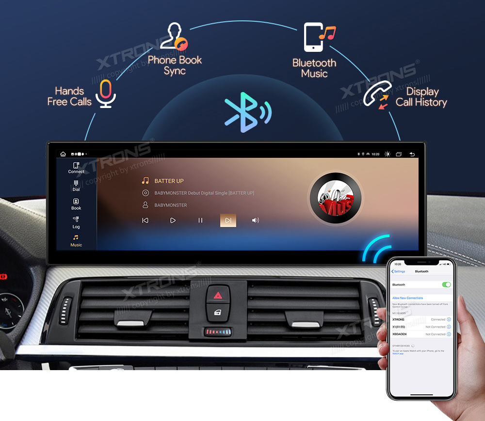 BMW X5 | X6 | F15 | F16 iDrive EVO (2016-2019)  XTRONS QLB42X5EV XTRONS QLB42X5EV Свободные руки Hands Free и HD-музыка