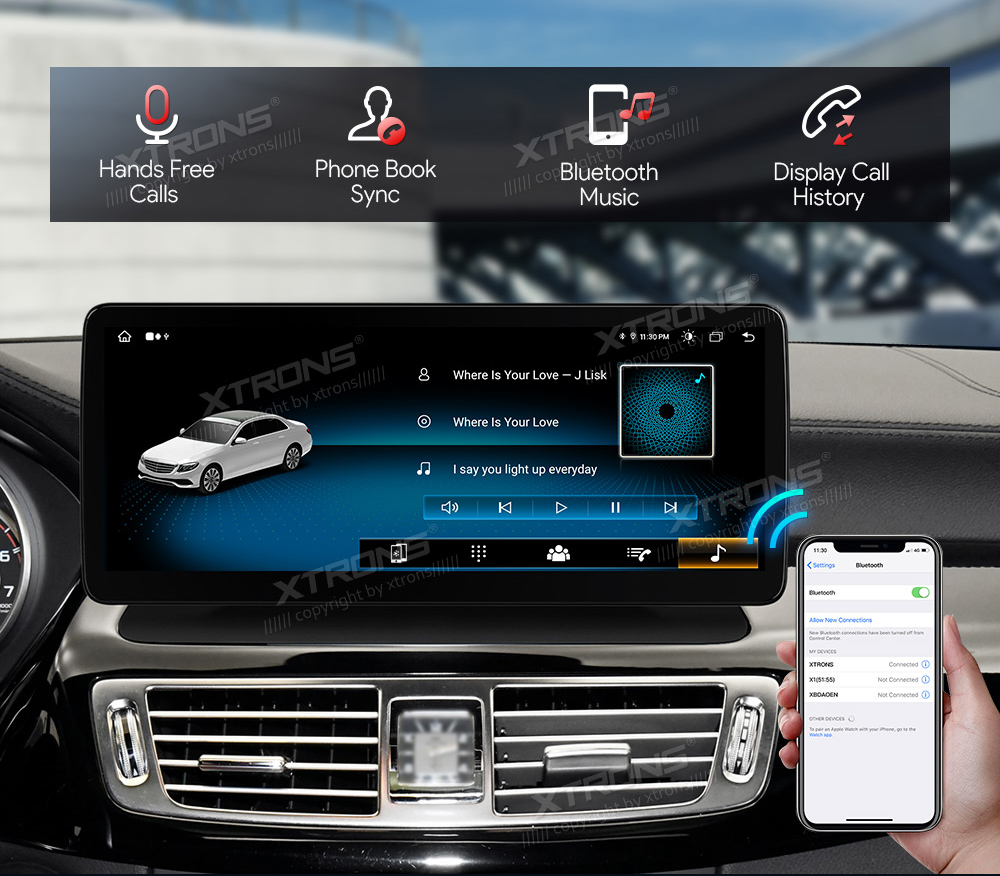 Mercedes-Benz E-Class (2015-2016) | W212 | NTG5.1 | NTG5.2  XTRONS QLM2250M12EL XTRONS QLM2250M12EL Свободные руки Hands Free и HD-музыка