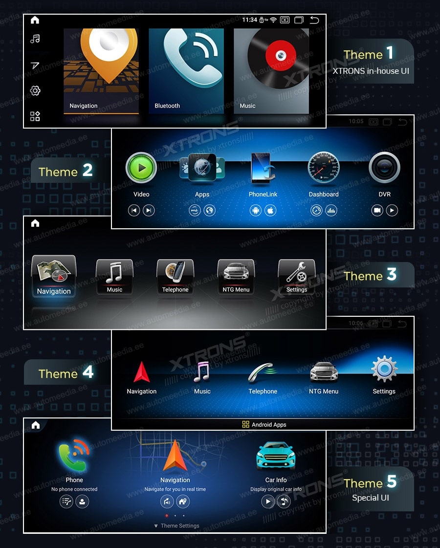 Mercedes-Benz A-Class | GLA | CLA | W176 | C117 | X156 (2016-2018)  XTRONS QSM1250A XTRONS QSM1250A UI design of user interface