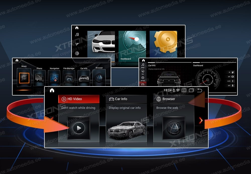 BMW X3 F25 iDrive NBT (2013-2016)  XTRONS QB80X3NBS XTRONS QB80X3NBS UI design of user interface