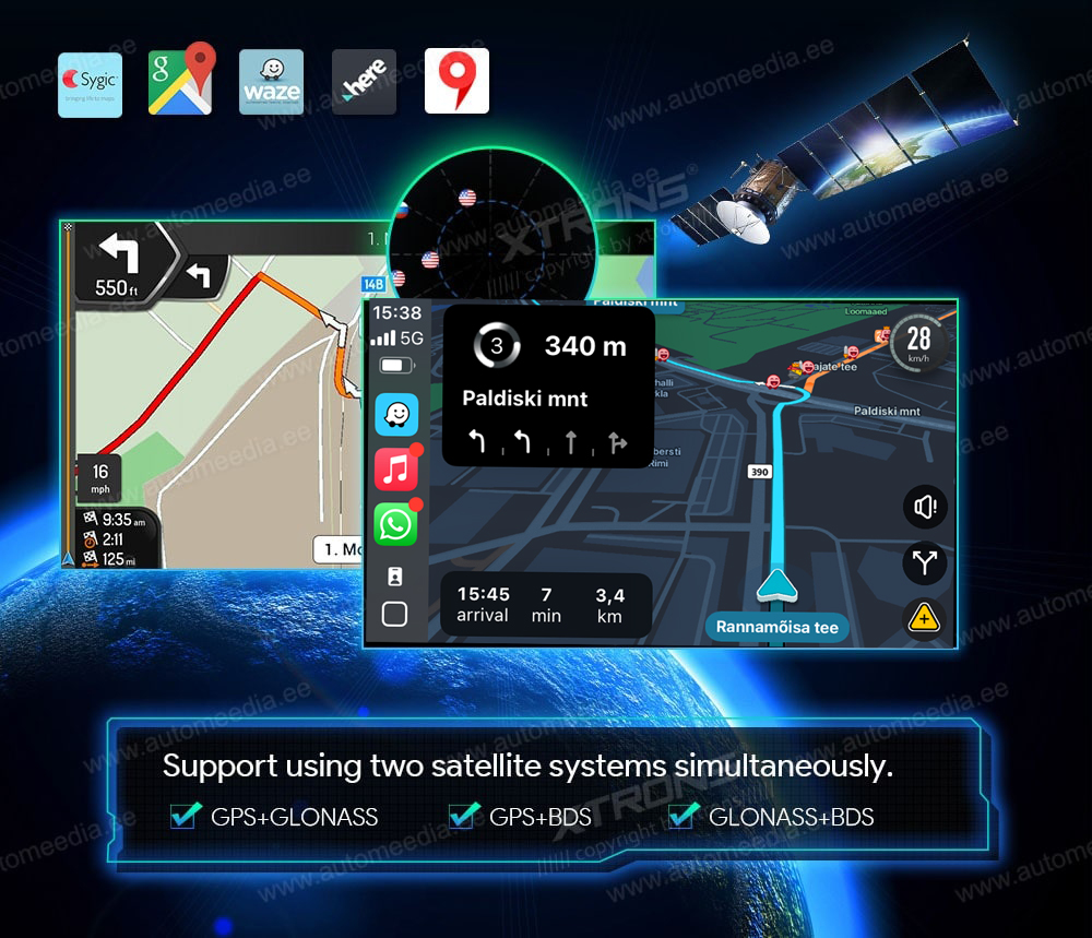 XTRONS BMW  GPS navigointi maps waze ym