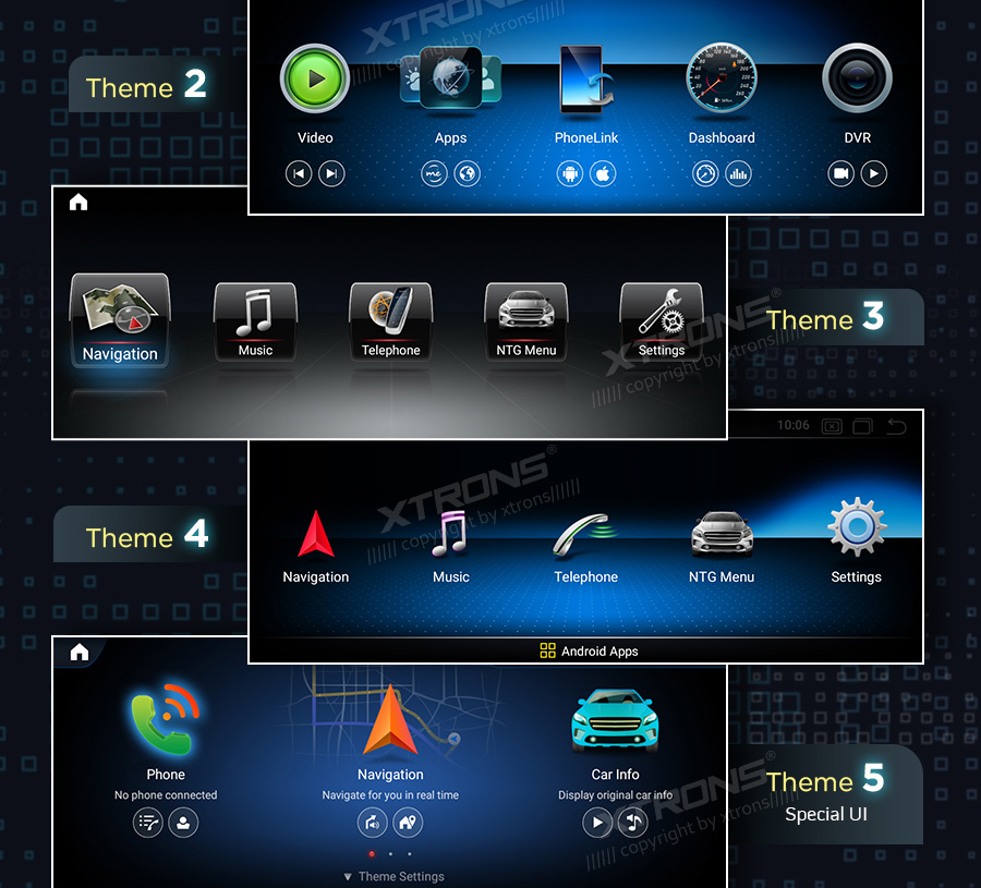 BMW X3 E83 (2004 - 2009) with orig. screen  Automedia BLA6283D Automedia BLA6283D Дизайн интерфейса