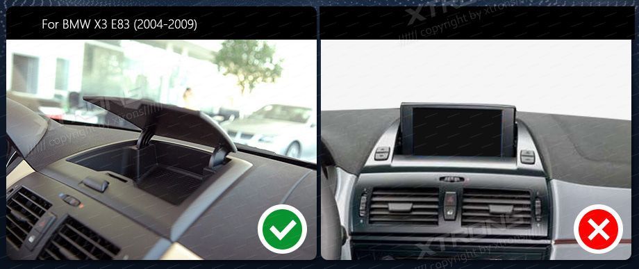 BMW X3 E83 without screen