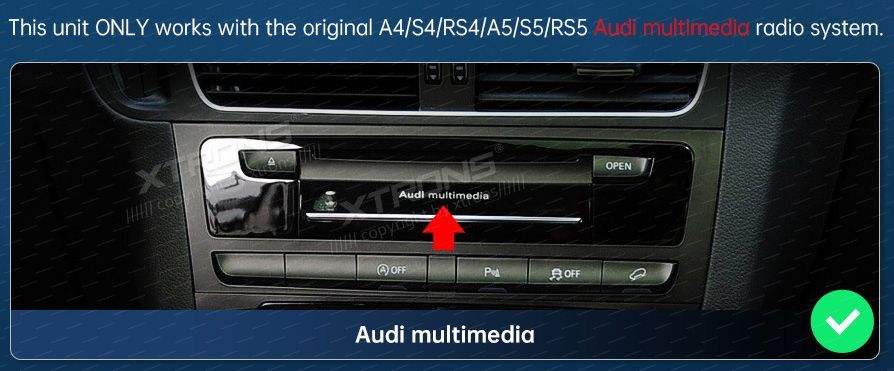 Suitable for Audi Concert or Symphony systems only