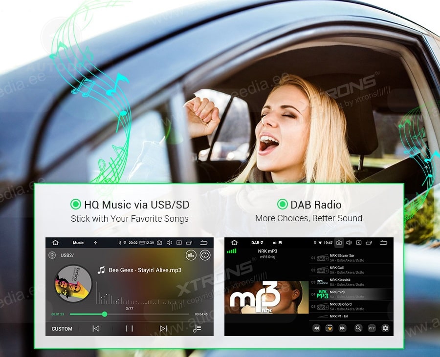XTRONS Audi Hands free puhelut & musiikin striimaus