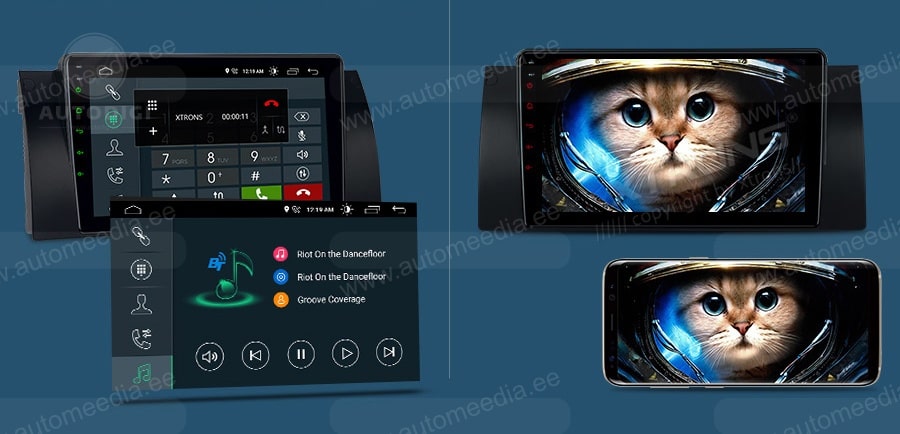2 DIN  XTRONS TSN700L XTRONS TSN700L screen mirror Miracast позволяет передавать изображение с экрана смартфонов