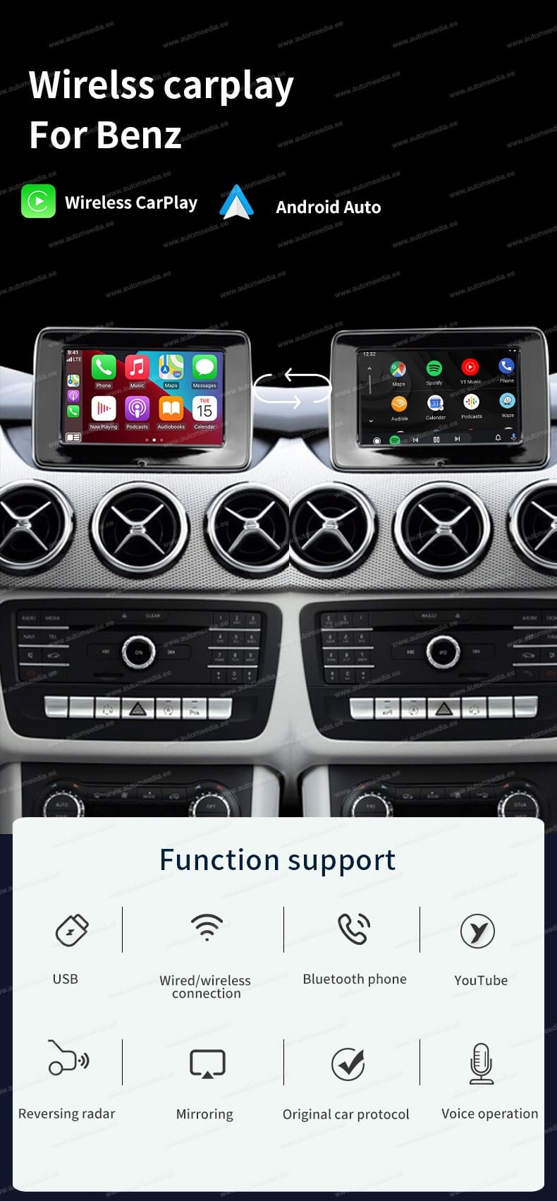 Apple Carplay for Mercedes V class (2015-2019) –