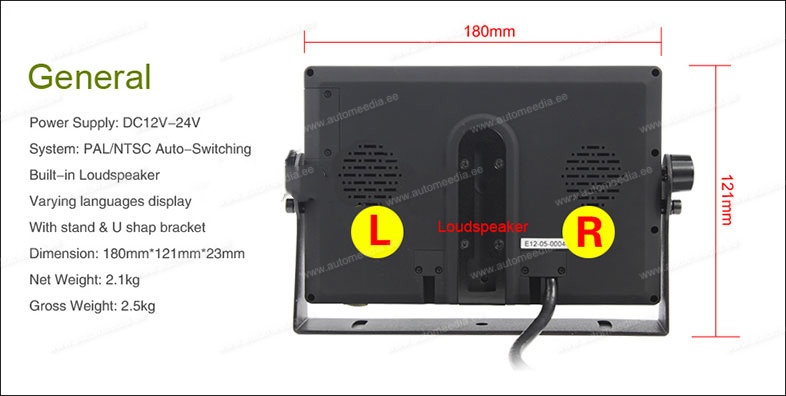 01 tagurduskaamera komplekt rasketehnika bussi veoauto rekka kaamera LCD monitor matkailu kuormaauto-min