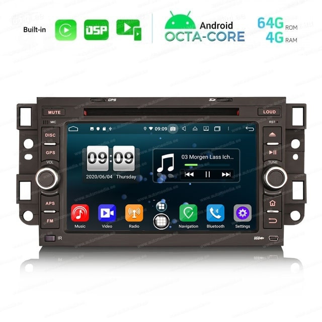 Chevrolet Captiva (2008-2012) Автомобильная магнитола Android 10 с GPS навигацией | 7" дюймов экран | 4Gb RAM | 64 Gb ROM | DVD-привод | Встроенный CarPlay
