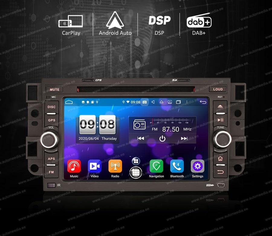 Chevrolet Captiva (2008-2012)  Automedia ES8776C merkkikohtainen Android GPS multimedia näyttösoitin
