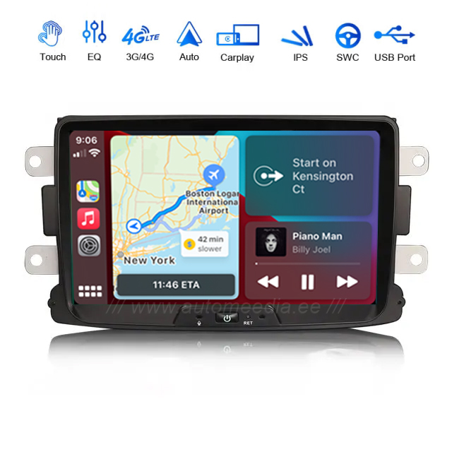 Dacia Duster | Lodgy | Dokker | Renault Captur (2011-2017) Android 12  | GPS autoraadio ja multimeedia keskus