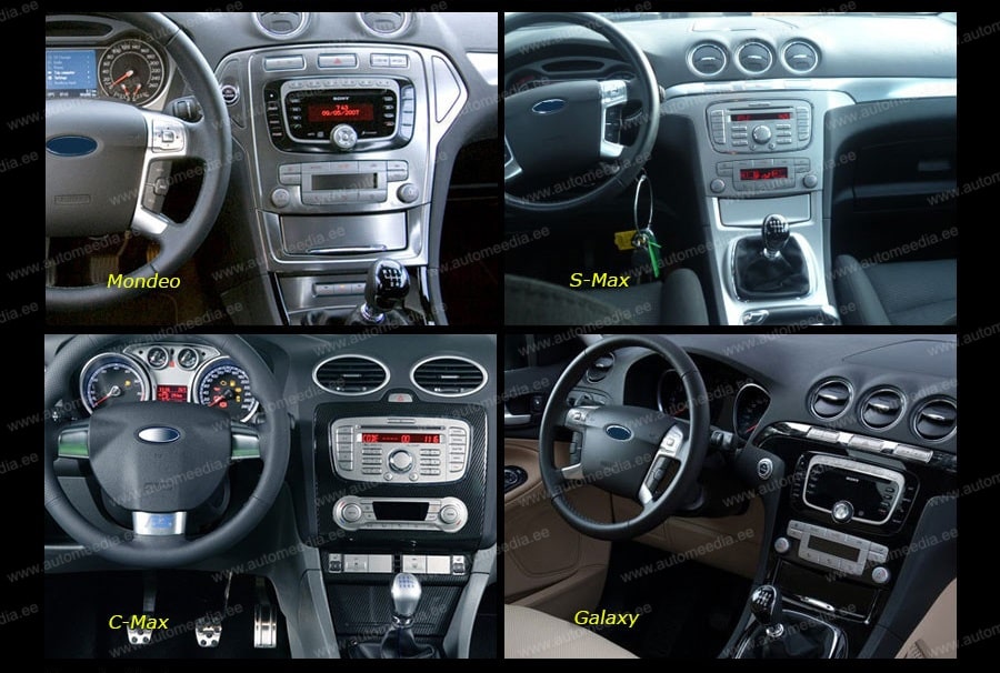 Ford Mondeo | Kuga | Focus II | Galaxy II | S-Max (2005-2011)  Automedia ES8109FS Automedia ES8109FS совместимость мультимедийного радио в зависимости от модели автомобиля