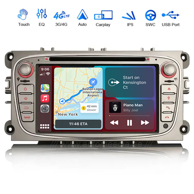 FORD MONDEO (2007-2013)/FOCUS(2008-2011)/S-MAX(2008-2011)/GALAXY(2011-2012) Android 12 | Автомобильная магнитола с GPS навигацией