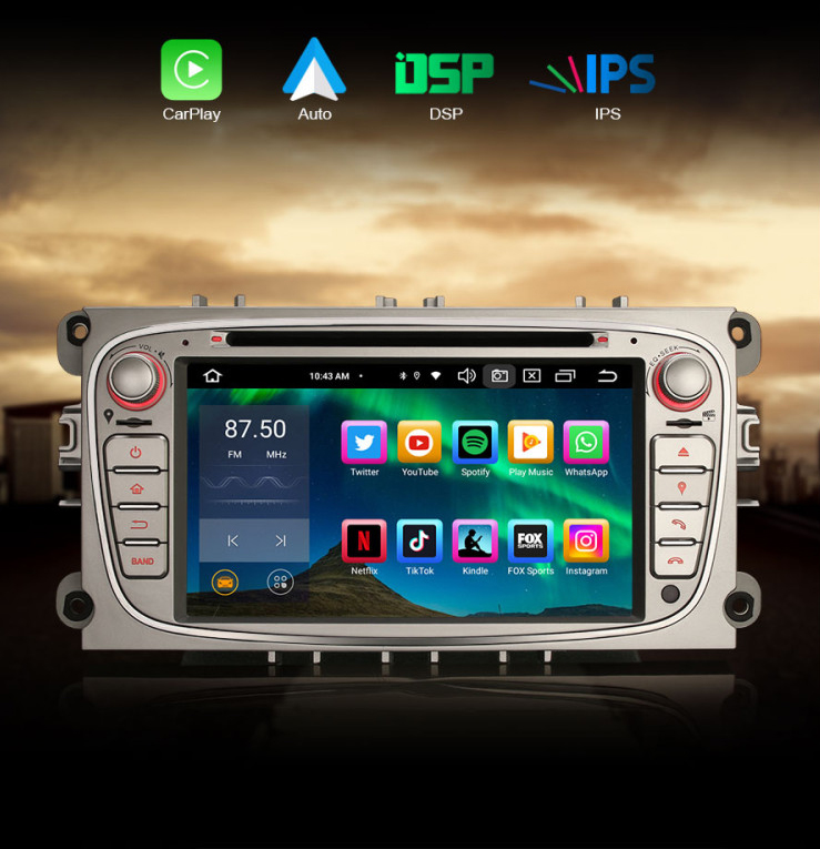 Automedia ES8509FS  Auto multivides GPS atskaņotājs ar pielāgotu dizainu
