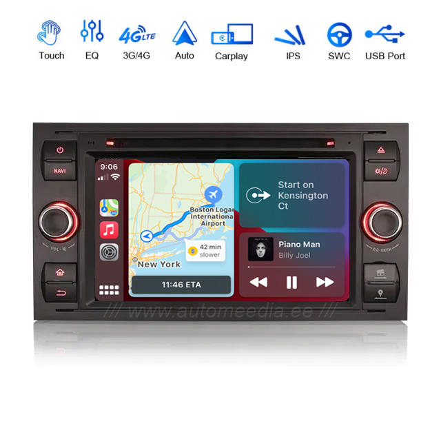Ford C-Max | S-Max | Galaxy | Focus | Transit (2005-2011) Android 12  | GPS autoraadio ja multimeedia keskus